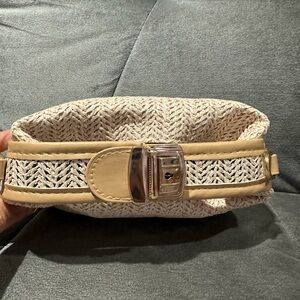 Cream Wristlet Clutch